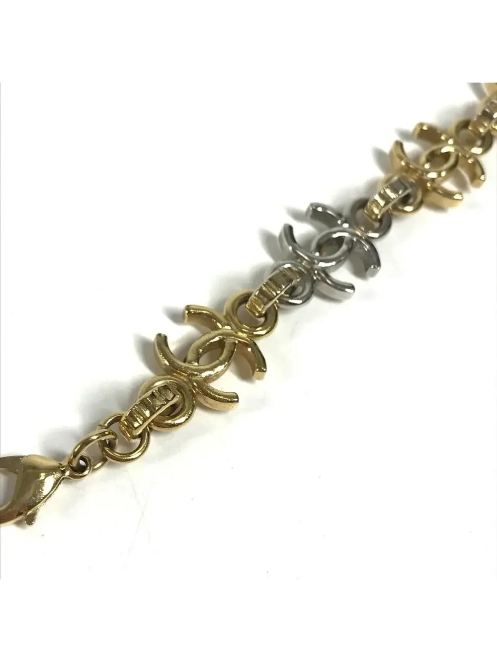 Chanel Cc Logo Chain Bracelet Gold-Tone #327636C13B